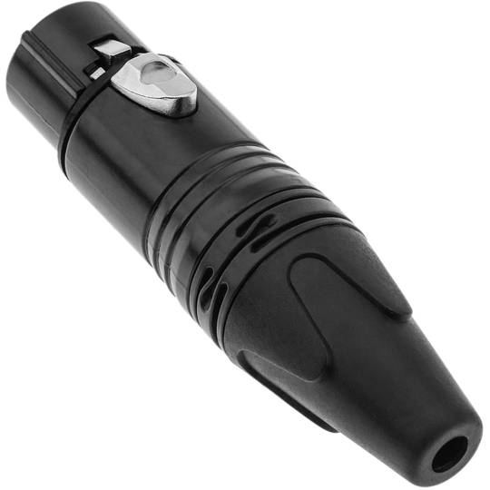 Connector XLR3 3-pin femella negre