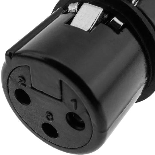 Connector XLR3 3-pin femella negre