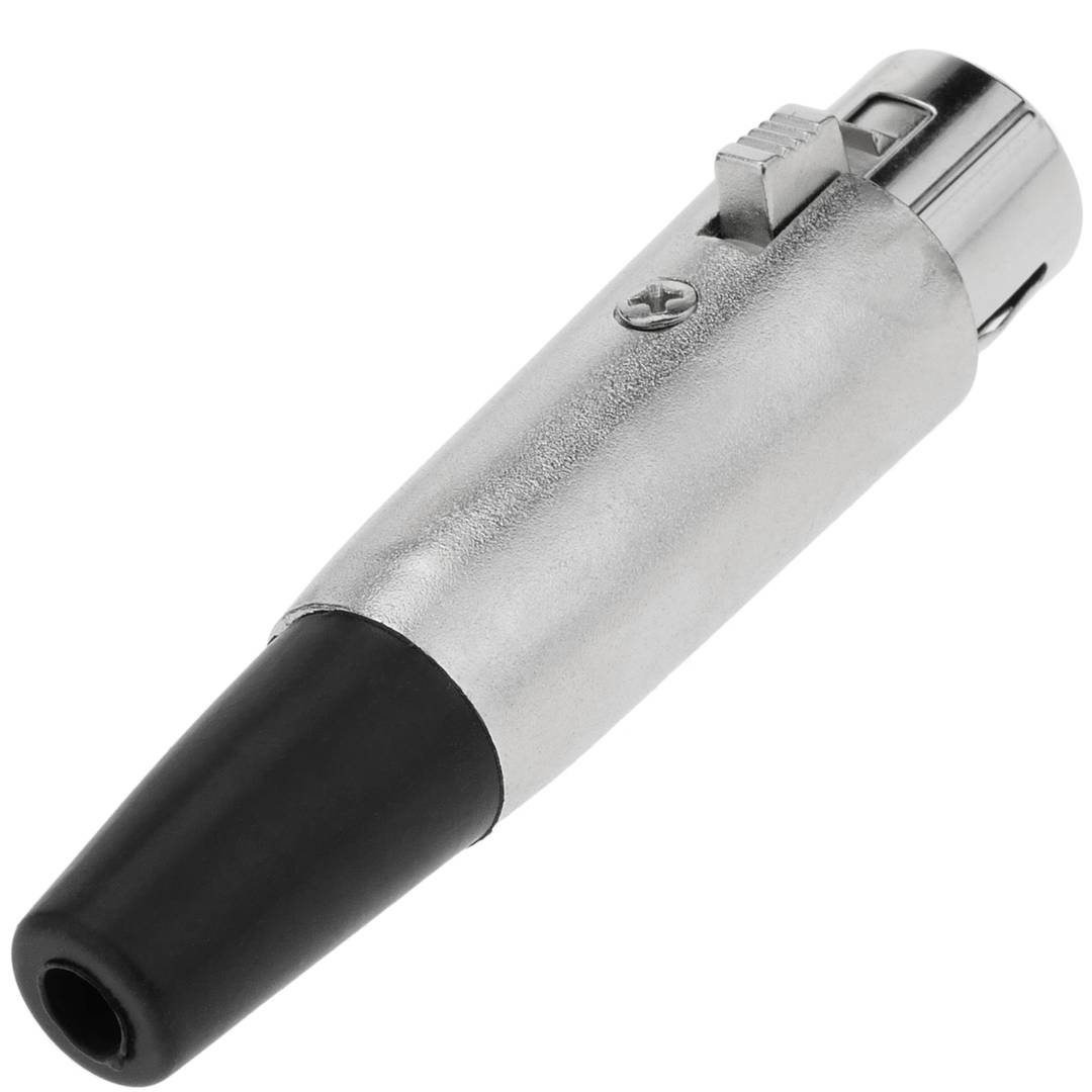 XLR3 connector 3-pin female silver - Cablematic