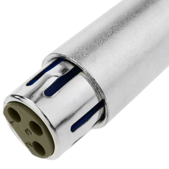 Conector XLR3 3-pin hembra plateado