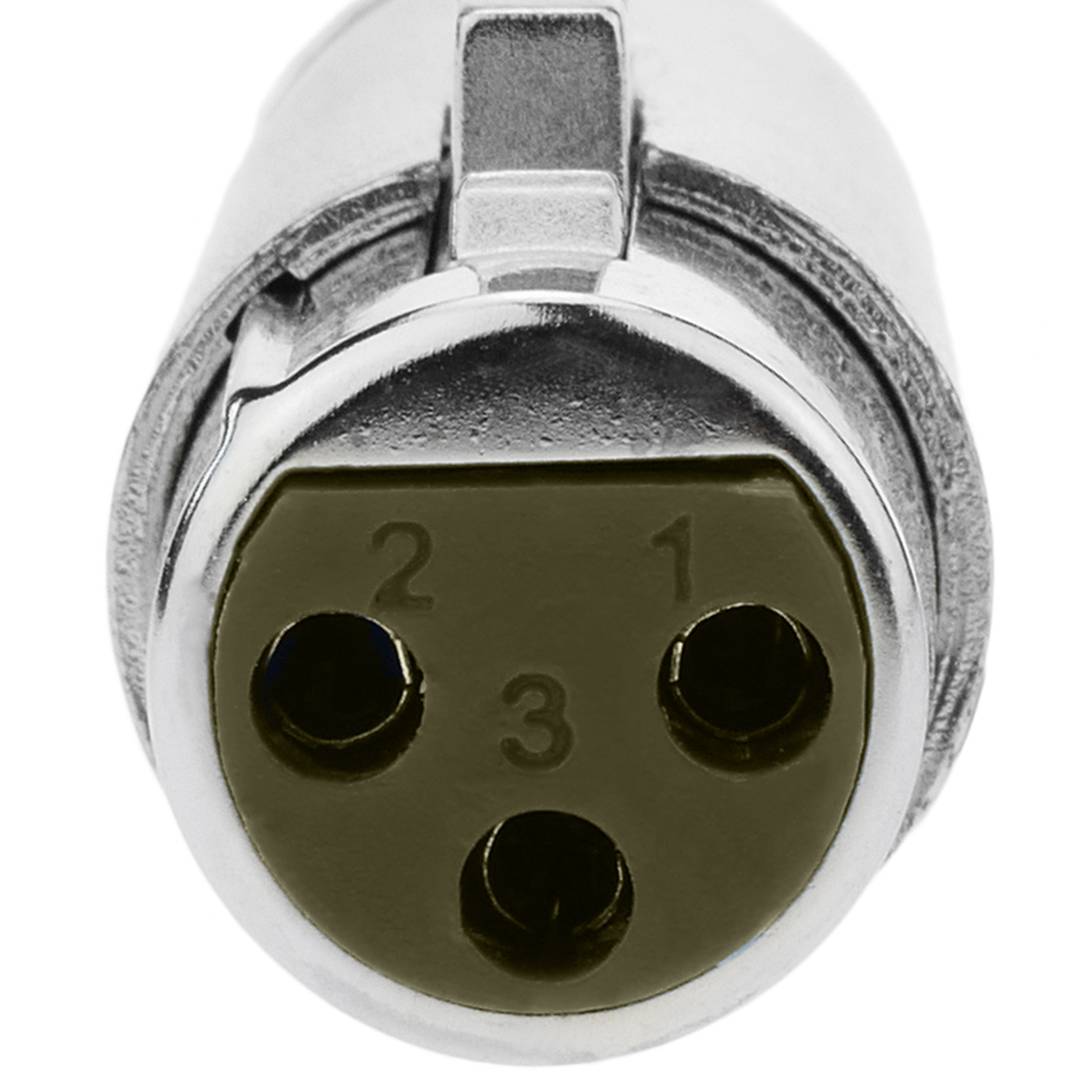 Conector XLR3 3-pin hembra plateado