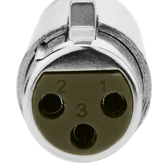Conector XLR3 3-pin hembra plateado