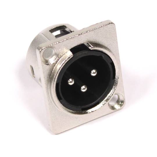 XLR3-Stecker 3-poliges männliches Metallblech