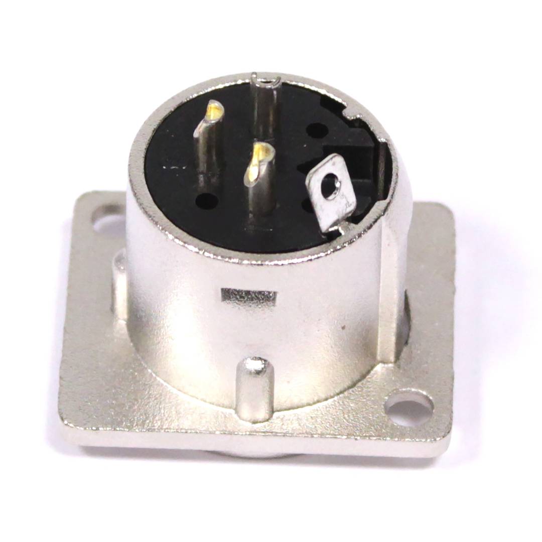 XLR3-Stecker 3-poliges männliches Metallblech