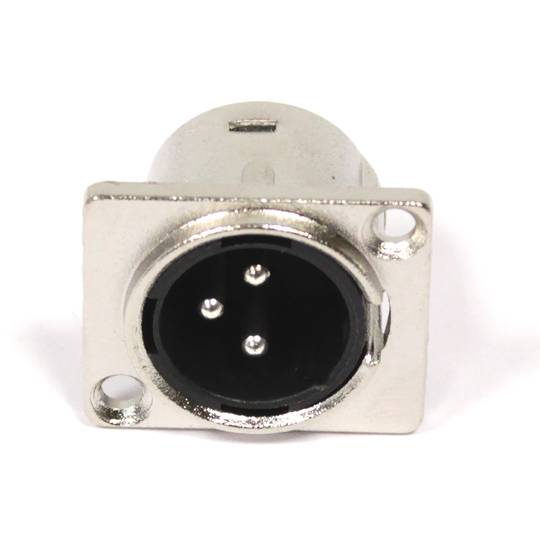 XLR3-Stecker 3-poliges männliches Metallblech