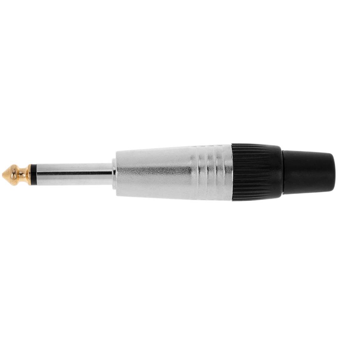 Conector de audio jack 6.3mm macho mono metal