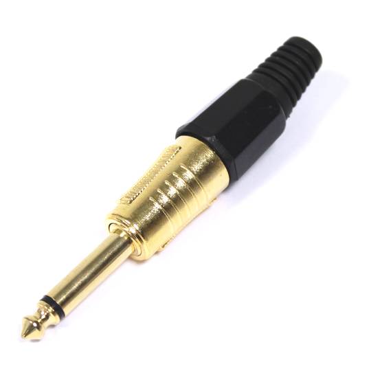 Adaptador de Audio de Plug 6.3mm a Jack 3.5mm Dorado