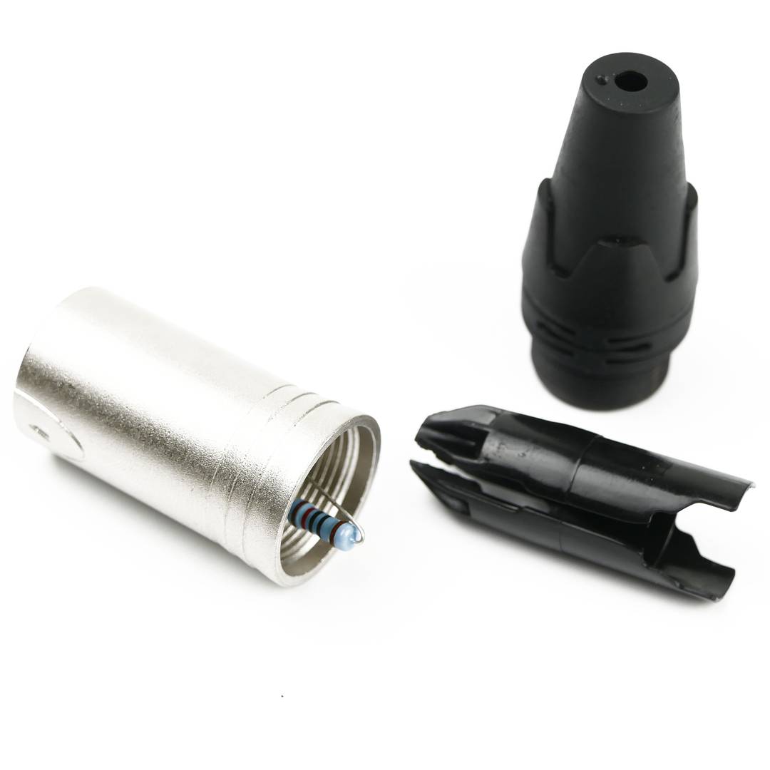 DMX512 XLR3 mannelijke 120 ohm terminator