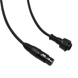 Cabo DMX DMX512 XLR-IP65 3 pinos macho para XLR 3 pinos fêmea 0,5m