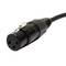 Cable DMX DMX512 XLR-IP65 3pin male to XLR 3pin female 1m