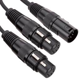 Audio Cannon XLR Male naar 2 XLR Female 5-pins Audio Duplicator