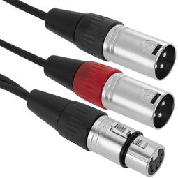 Cannon XLR-Audio-Verdoppler-Buchse auf 2 male 5-polige XLR