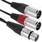 Cannon XLR female naar 2 XLR male 5-pins audio duplicator