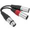 Cannon XLR female naar 2 XLR male 5-pins audio duplicator