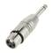Adaptador de Áudio XLR de 3 pinos fêmea de 6,3 milímetros jack masculino