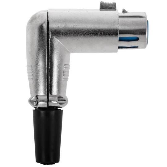 XLR 3-pins vrouwelijke metalen connector met hoek
