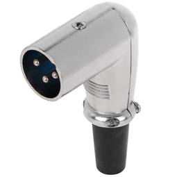 XLR3 3pin anima metallica angolata