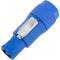 PowerCON compatible 3 pin type A connector, blue colour, 250V 20A PowerCON compatible male plug
