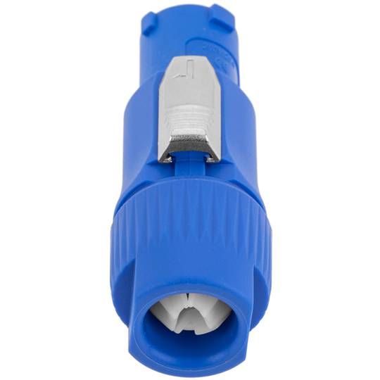 PowerCON compatible 3 pin type A connector, blue colour, 250V 20A PowerCON compatible male plug