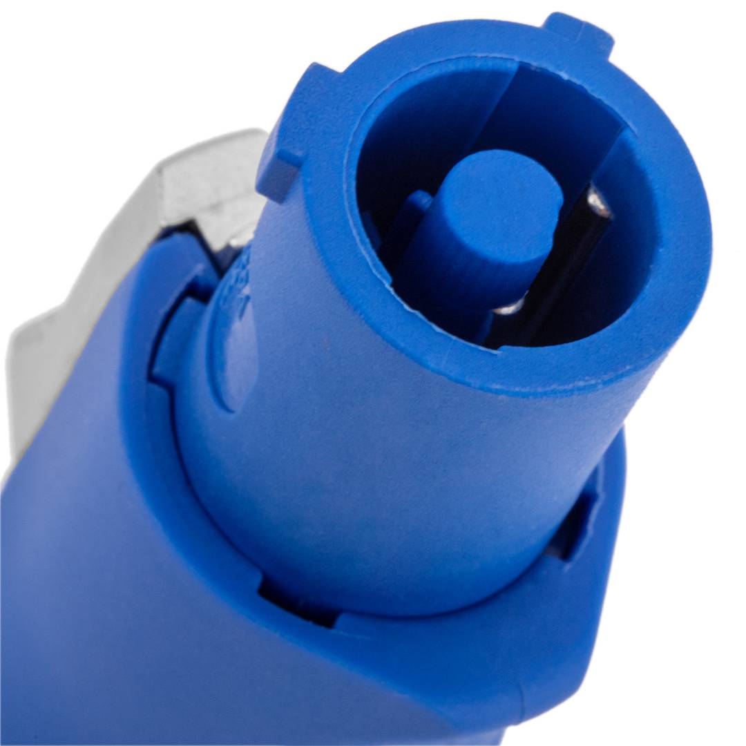 PowerCON compatible 3 pin type A connector, blue colour, 250V 20A PowerCON compatible male plug