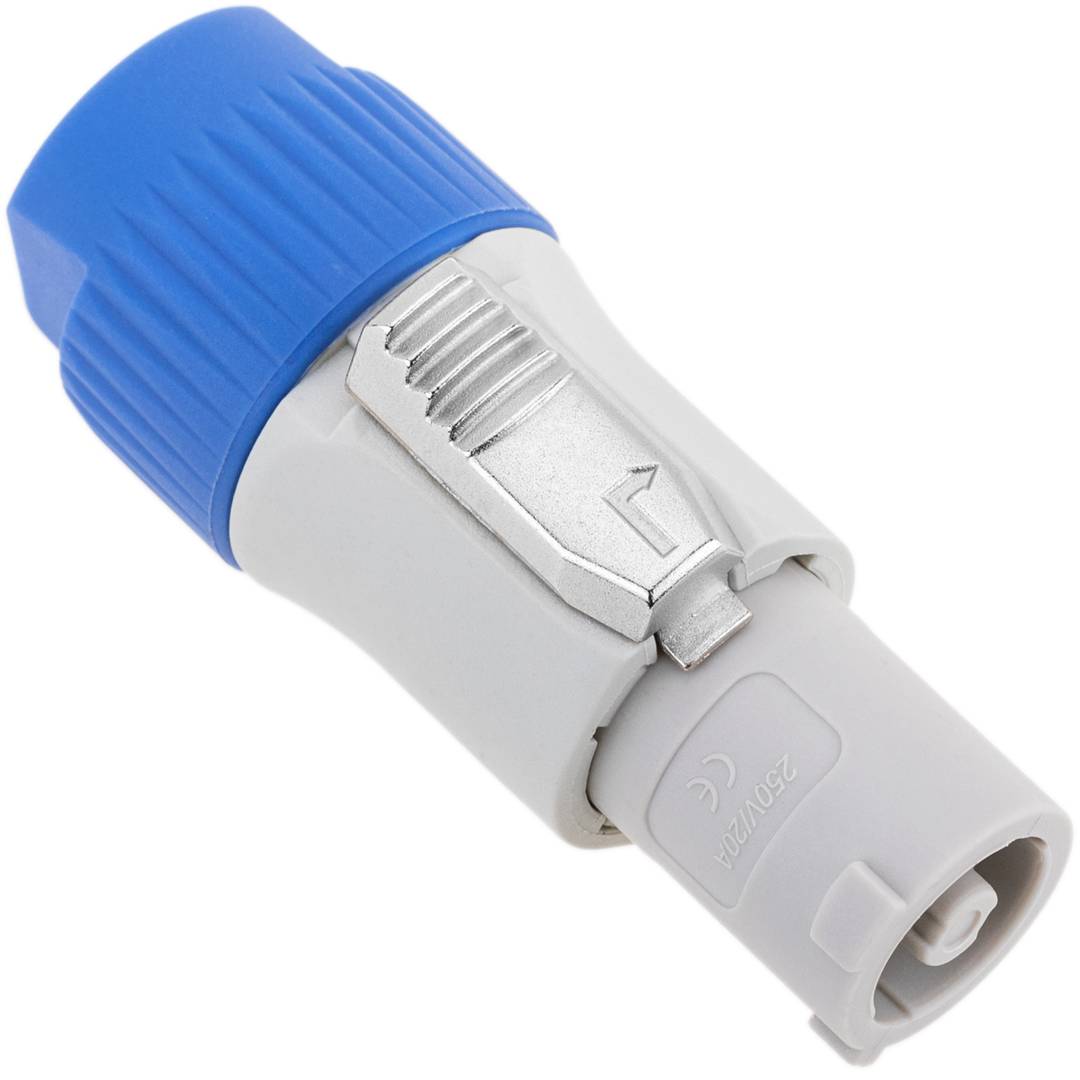 Zgodny z PowerCON 3-biegunowy wtyk typu B, szary, 250V 20A Zgodny z PowerCON wtyk męski