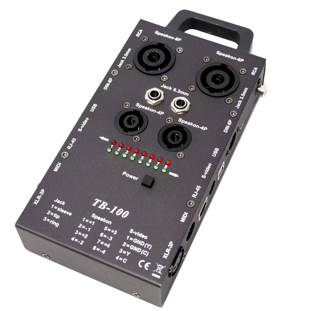 Checker RCA cable speakon RJ45 USB MIDI DIN jack XLR3