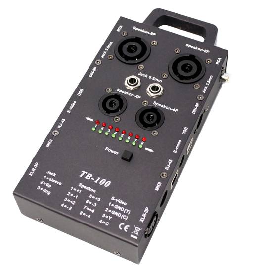 Checker RCA cable speakon RJ45 USB MIDI DIN jack XLR3