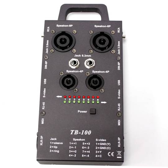 Checker RCA cable speakon RJ45 USB MIDI DIN jack XLR3