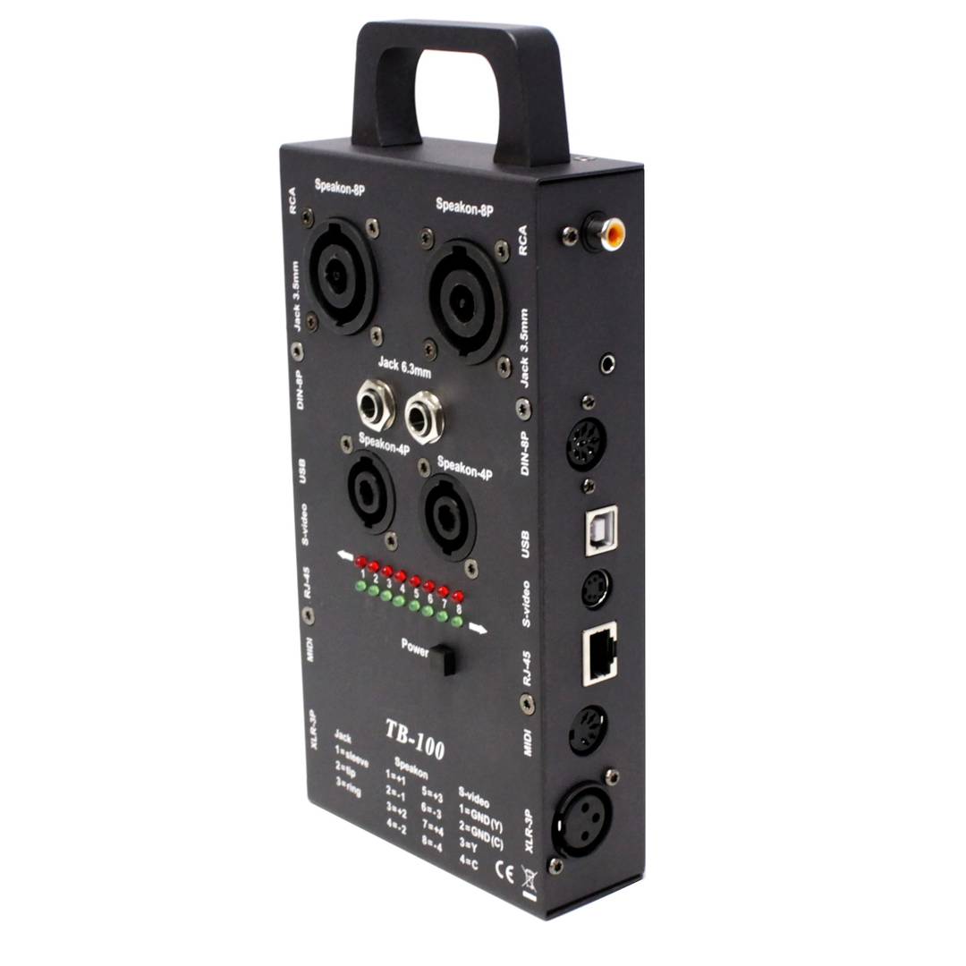 Checker RCA cable speakon RJ45 USB MIDI DIN jack XLR3