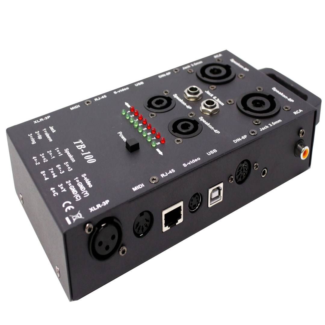 Checker RCA cable speakon RJ45 USB MIDI DIN jack XLR3