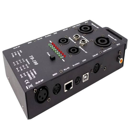 Checker RCA cable speakon RJ45 USB MIDI DIN jack XLR3