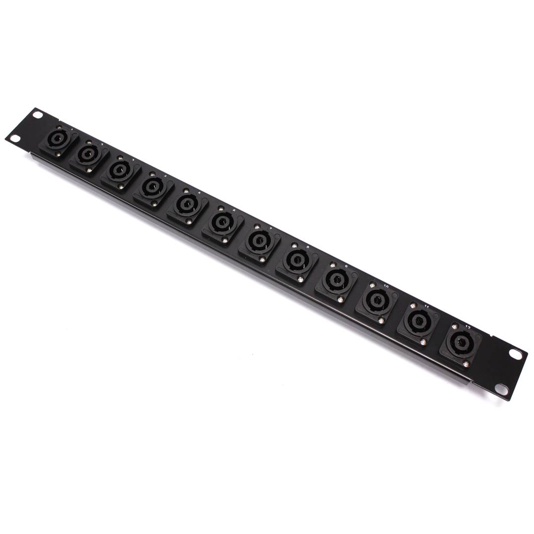 Patch panel rack19 12-port Speakon NL4-hembra 1U