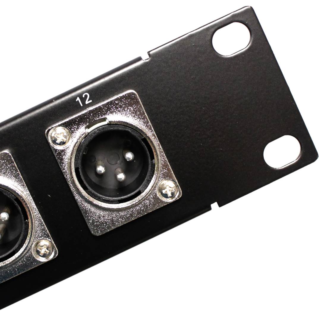 Panneau de brassage rack19 12 ports XLR3-male 1U