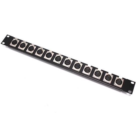 Patch panel rack19 12-port XLR3-female 1U