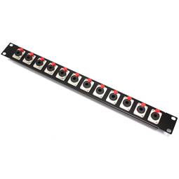 Patch panel rack19 12-port jack6.3mm-female 1U