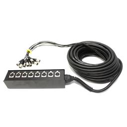 DMX DMX512 8-kanaals kabelverlengkast XLR3 30m