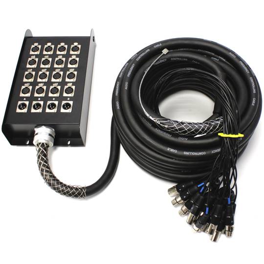 Verlengdoos DMX DMX512 kabel 20-kanaals XLR3 50m