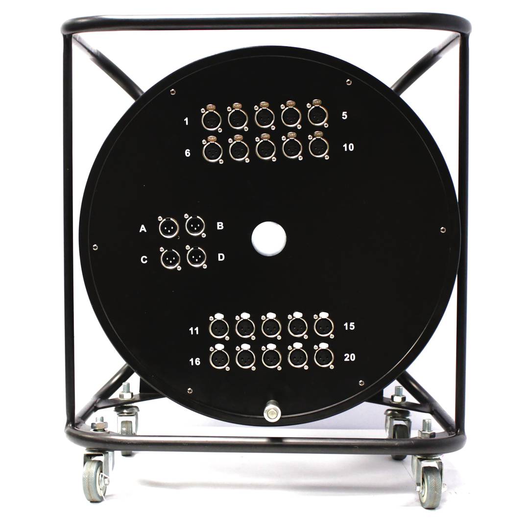 Bobina de extensión cable DMX DMX512 de 24 canales XLR3 75m