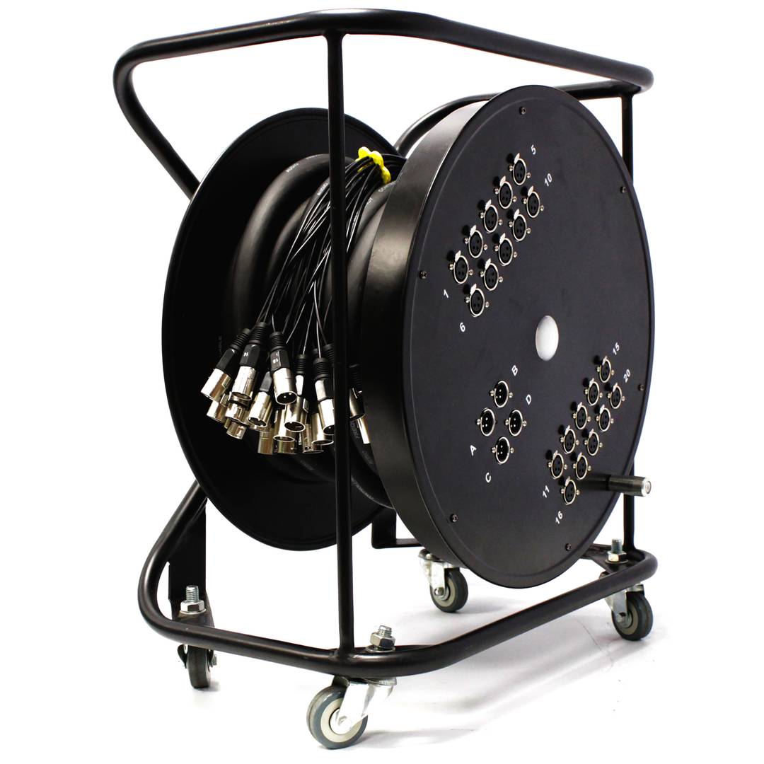 Bobina de extensión cable DMX DMX512 de 24 canales XLR3 75m