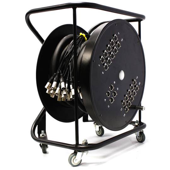 Bobina de extensión cable DMX DMX512 de 24 canales XLR3 75m