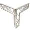 Brider triangulaire en aluminium argenté triple connexion 150mm T3