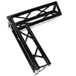 Czarna aluminiowa kratownica trójkątna 150 mm, kąt 90 stopni, typ 2