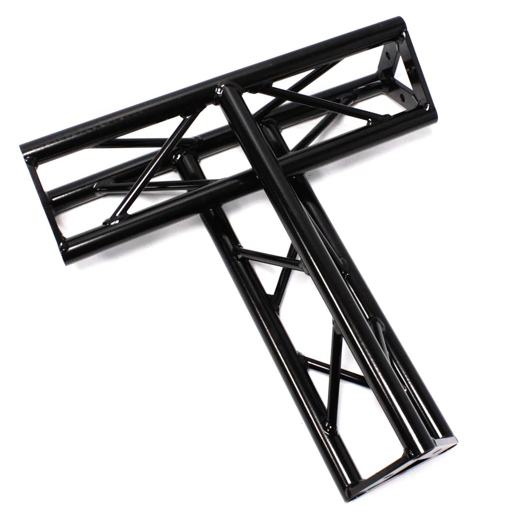 Truss triangular d'alumini negre 150mm triple connexió T1