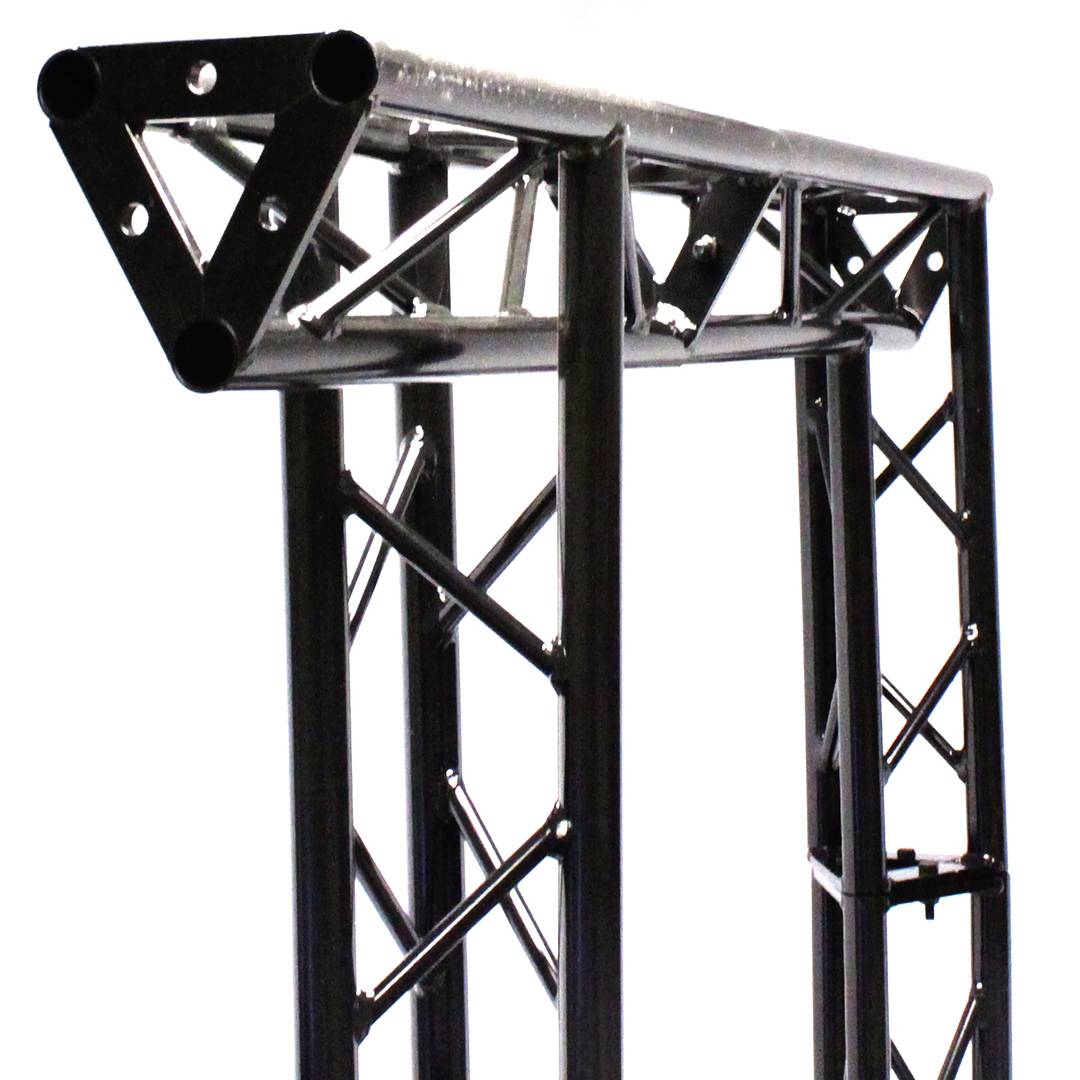 Truss triangular d'alumini negre 150mm triple connexió T1
