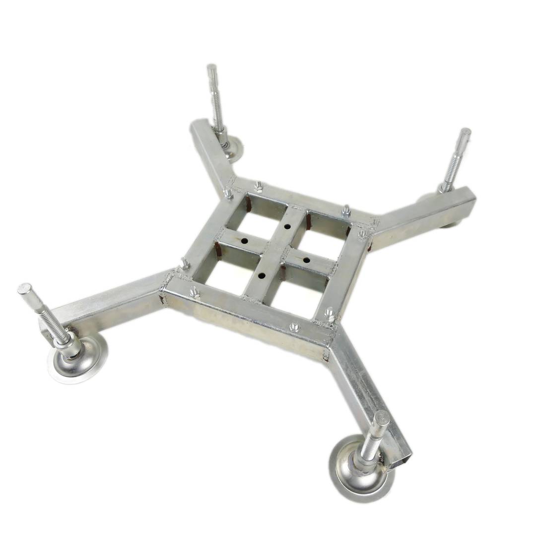 Leveling Base of 600x600mm for square truss of 150mm 300mm silver