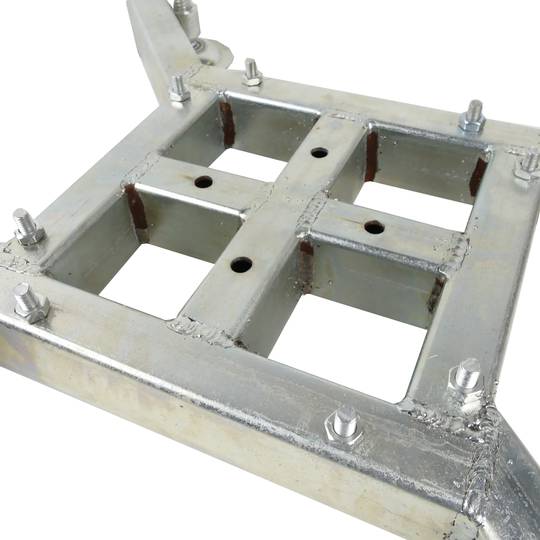 Leveling Base of 600x600mm for square truss of 150mm 300mm silver
