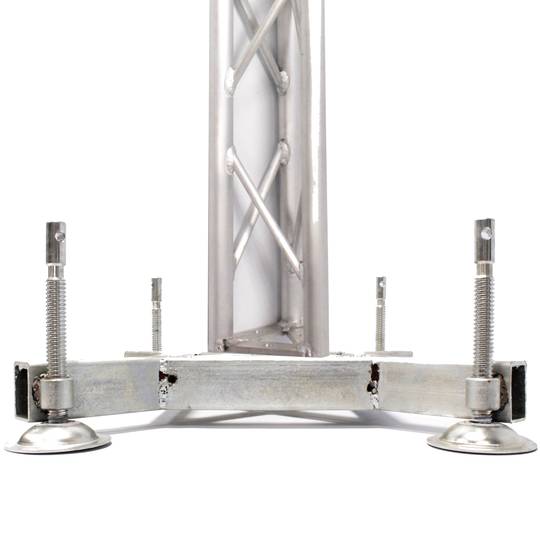 Leveling Base of 600x600mm for square truss of 150mm 300mm silver