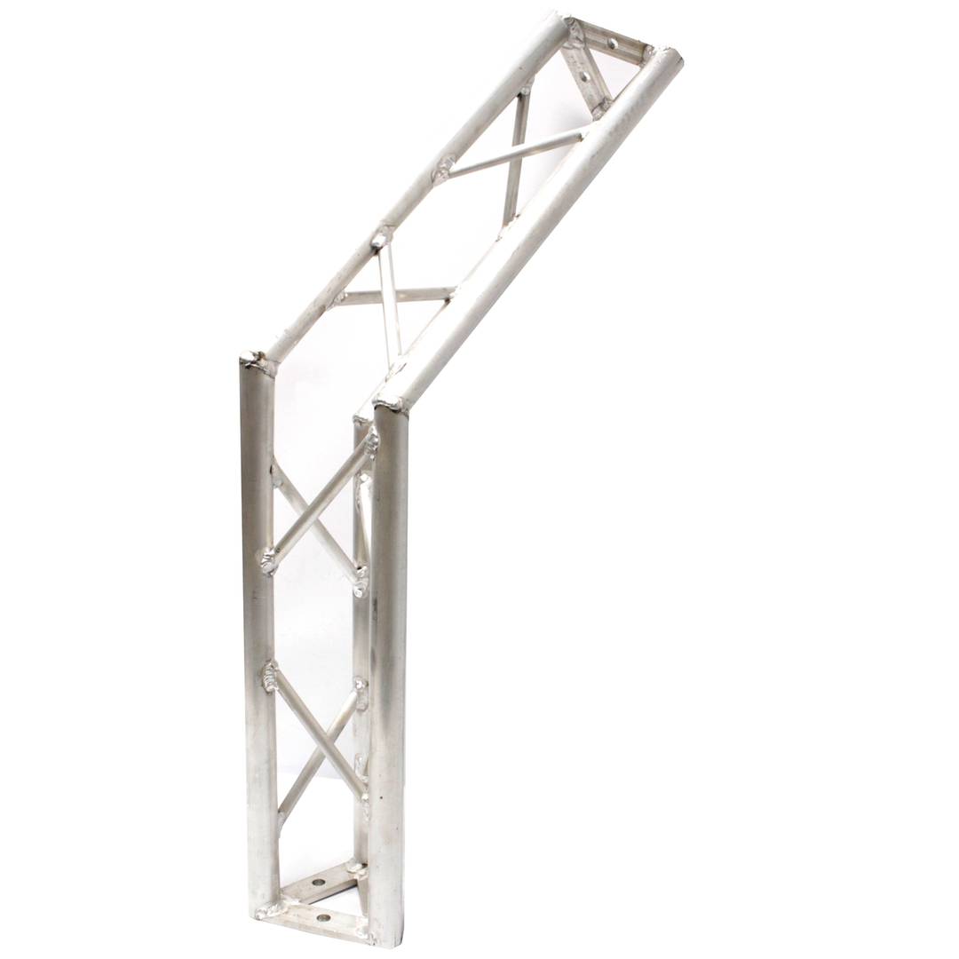 Truss triangular prata 150 milímetros de alumínio ângulo de 135 graus