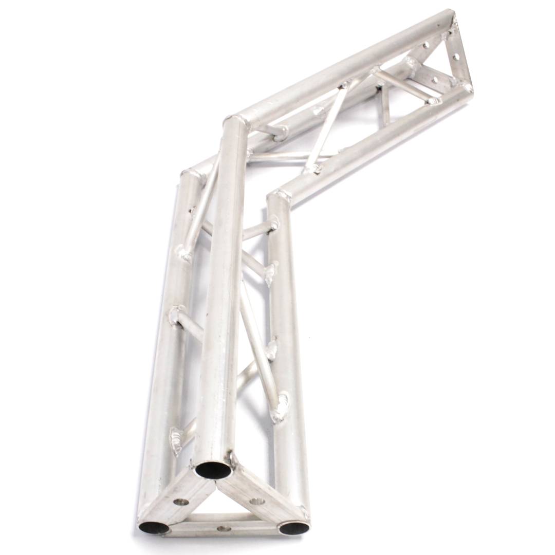 Truss triangular prata 150 milímetros de alumínio ângulo de 135 graus