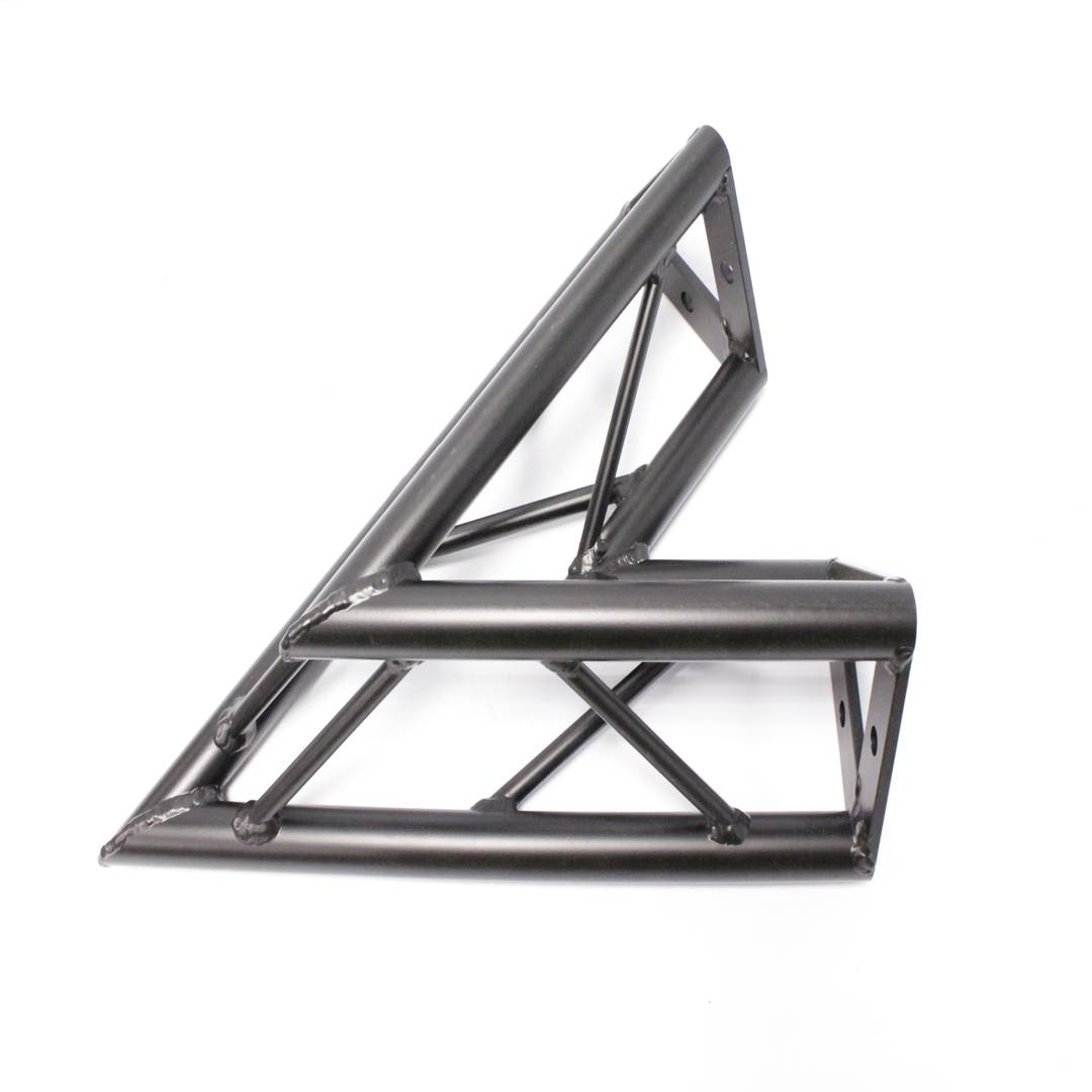 Triangular 150 milímetros truss de alumínio preto ângulo de 45 graus